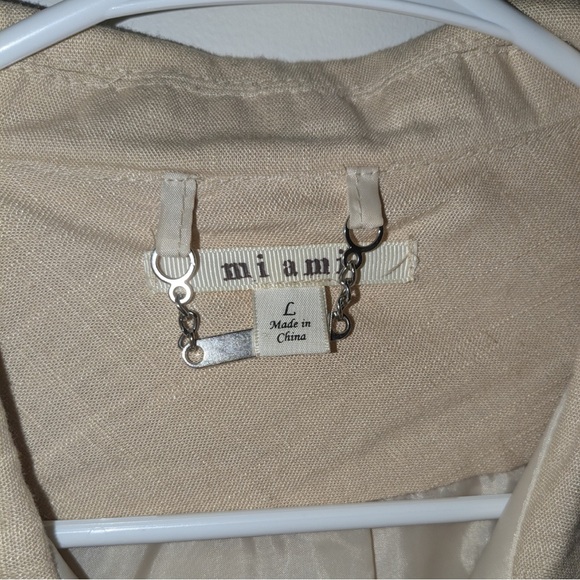 Mi Ami for Francesca’s Beige Cotton and Linen Utility Jacket - Picture 2 of 6